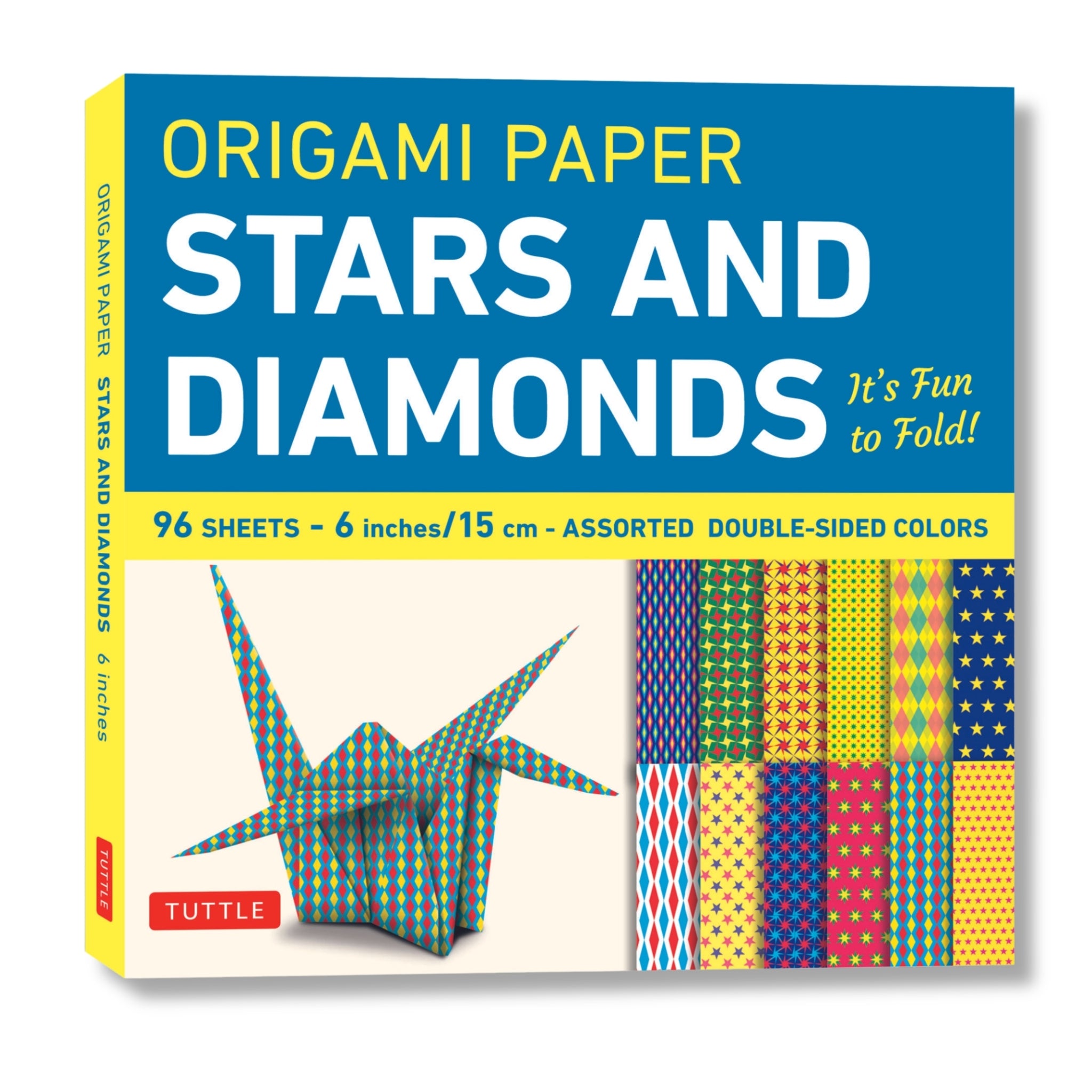 Cover image for Origami Paper 96 sheets - Stars and Diamonds 6 inch (15 cm) ISBN 9780804853927